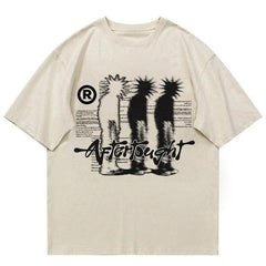 Y2k Oversized Graphic Print Shadow T-Shirt