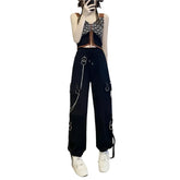 Y2k Pocket Chain Patchwork Pant