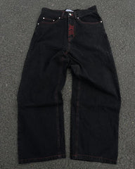 Y2K Retro Skull Embroidery Jeans