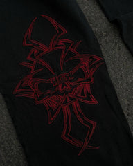 Y2K Retro Skull Embroidery Jeans