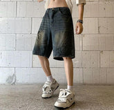Y2K Spider Cobweb Denim Pants