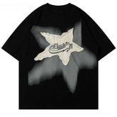 Y2K Star Splicing Oversized T-Shirt
