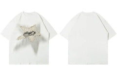 Y2K Star Splicing Oversized T-Shirt