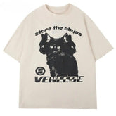 Y2K Staring Cat T-Shirt