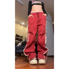 Y2k Wine Red Sweatpants