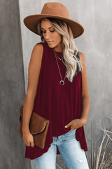 Casual Sleeveless Solid Color Vest