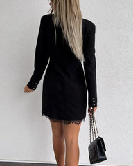 Chanel Double Breasted Lace Suit Dress