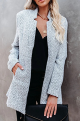 Casual Solid Split Joint Mandarin Collar Outerwear(3 colors)