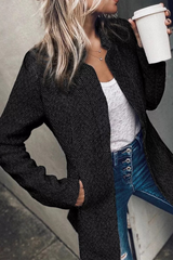 Casual Solid Split Joint Mandarin Collar Outerwear(3 colors)