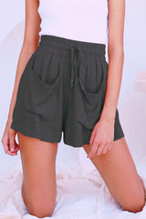 Casual Solid Pocket Loose High Waist Wide Leg Bottoms(6 Colors)