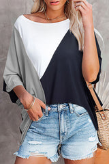 Casual Solid Split Joint O Neck T-Shirts(3 Colors)