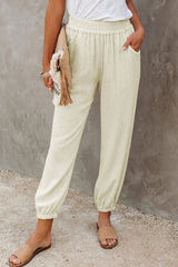 Casual Solid Split Joint Loose Bottoms(4 Colors)