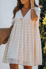 Casual Solid Split Joint V Neck Princess Dresses