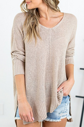 Casual Solid Split Joint Tops(4 Colors)