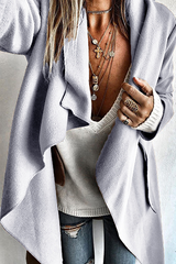 Casual Solid Turndown Collar Outerwear(3 Colors)