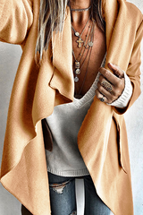 Casual Solid Turndown Collar Outerwear(3 Colors)