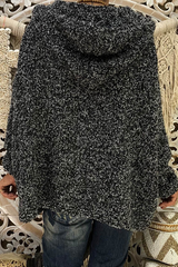 Casual Solid Split Joint Basic Hooded Collar Tops