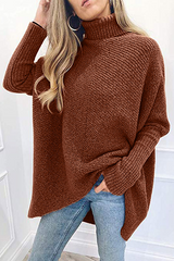 Casual Solid Basic Turtleneck Tops Sweater(7 Colors)