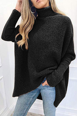 Casual Solid Basic Turtleneck Tops Sweater(7 Colors)
