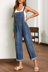 Casual Solid Split Joint Harlan Jumpsuits