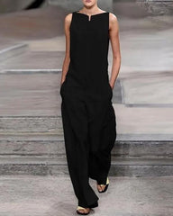 Fashion Show Solid Loose Jumpsuit