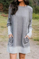 Caitlin Pockets Patchwork Casual Dress