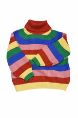 Rainbow Striped Loose-knit Sweater