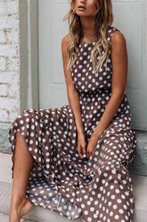 Polka Dot Round Neck Dress (5 Colors)