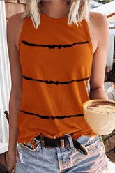 Round Neck Tie-Dyed Sleeveless Vest