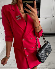 Chanel Double Breasted Lace Suit Dress