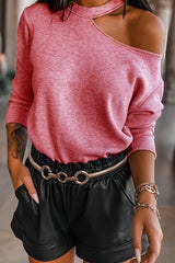 Cold Shoulder Long Sleeve Tunic Top