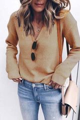 Fashion Sexy Fashion V-neck Knitted Sweater