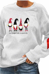 Printed Round Neck Loose Top