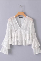 Polka Dot Chiffon Top