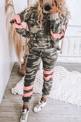 Camouflage Hooded Two Piece Sets