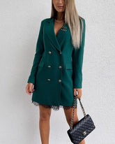 Chanel Double Breasted Lace Suit Dress