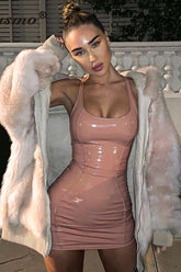 PU Leather Bodycon Dress