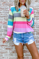 Rainbow Striped Top T-shirt