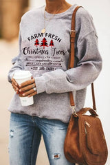 Christmas Trees Plaid Sweatshirt