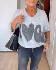 Women Heart Sweater
