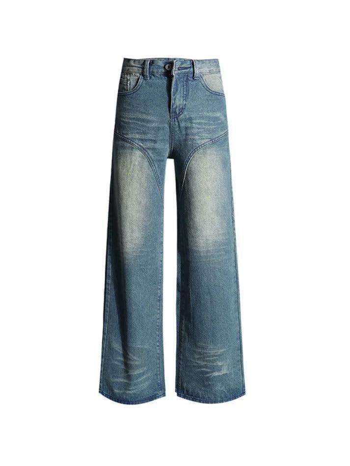 Vintage Washed Splice Boyfriend Jeans