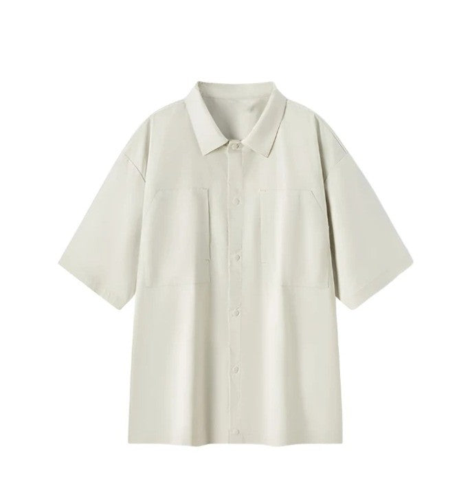 Authentic Solid Color Short-Sleeved Shirt