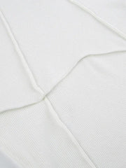 Solid Rib Seam Detail Long Sleeve Knit - HouseofHalley