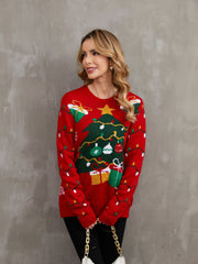 Christmas Theme Round Neck Christmas Sweater