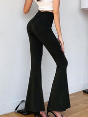 Plain Boot-Cut Pants