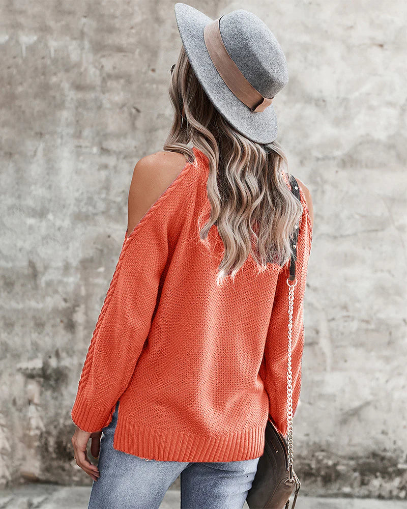 LONG SLEEVE COARSE NEEDLE SWEATER