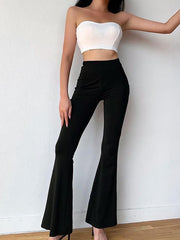 Plain Boot-Cut Pants - HouseofHalley