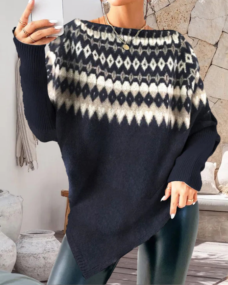 Casual round neck sweater