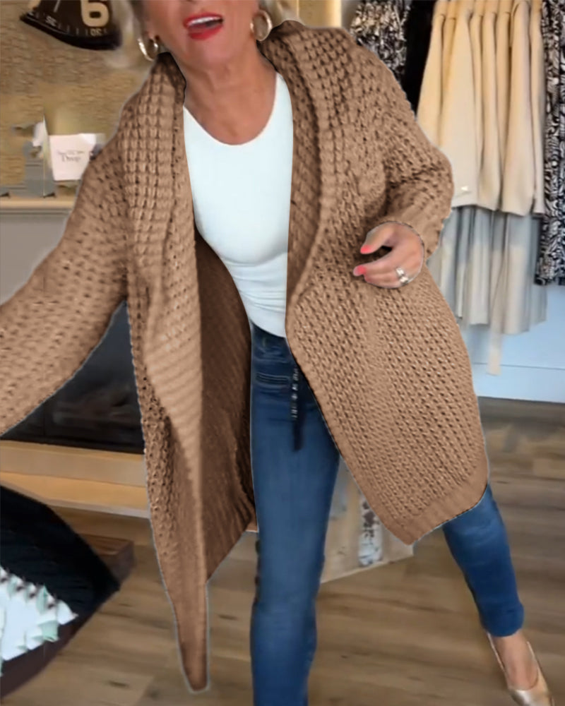 Solid color cardigan