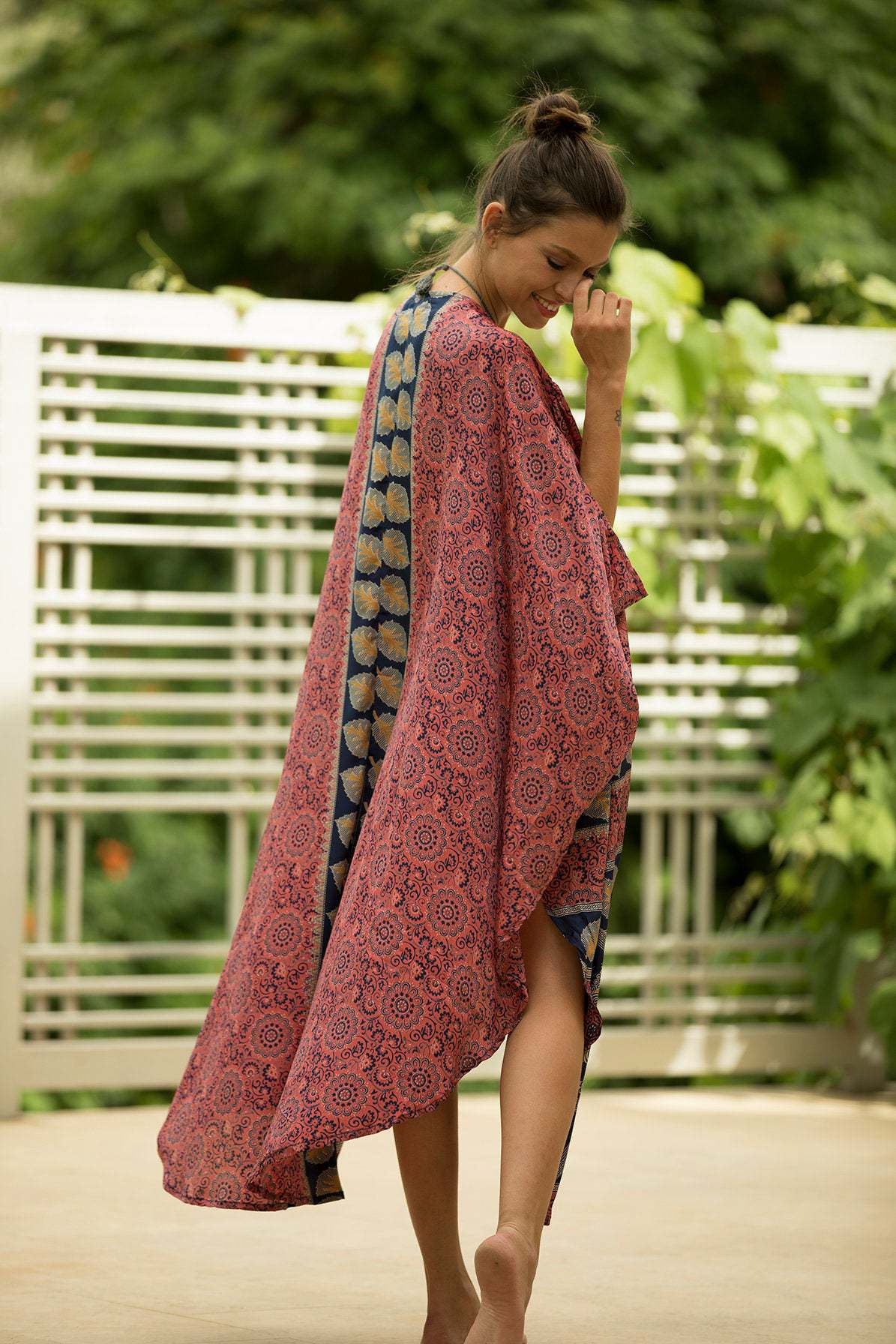 Nadra Printed Duster Kimono - Firenze